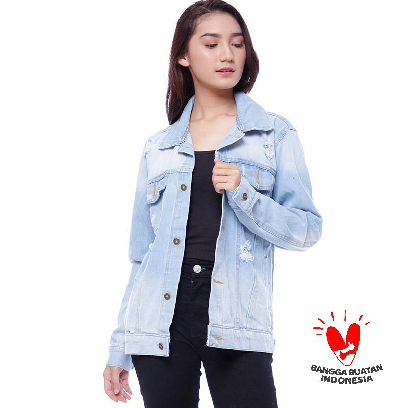 Washing Jeans Jaket Denim Wanita 