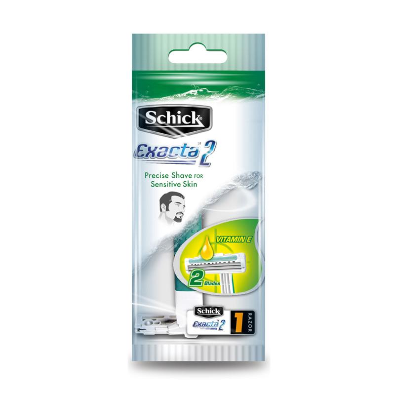 Jual Schick Exacta 2 Sensitive Hanger V1 Pisau Cukur Pria Hijau Murah Mei 2021 Blibli