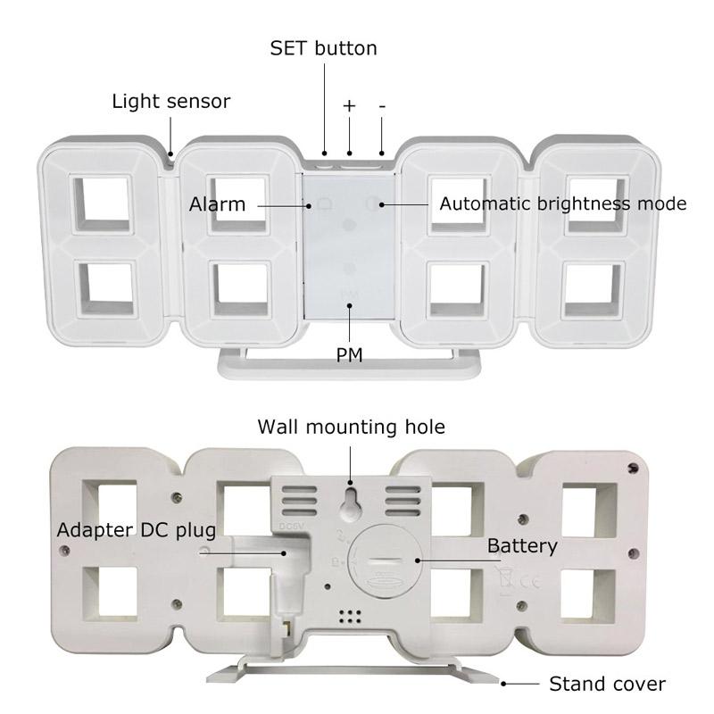 led digital alarm clock for desk