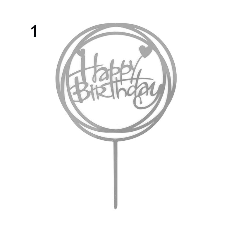 Jual Happy Birthday Love Cake Topper Acrylic Letter Top Flag Wedding Party Decoration 3 Online November 2020 Blibli Com