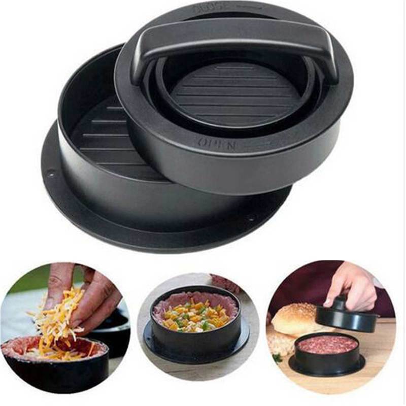 Jual H Ikea 3 In 1 Non Stick Meat Burger Maker Round Shape Hamburger Press For Kitchen Black Online September 2020 Blibli Com