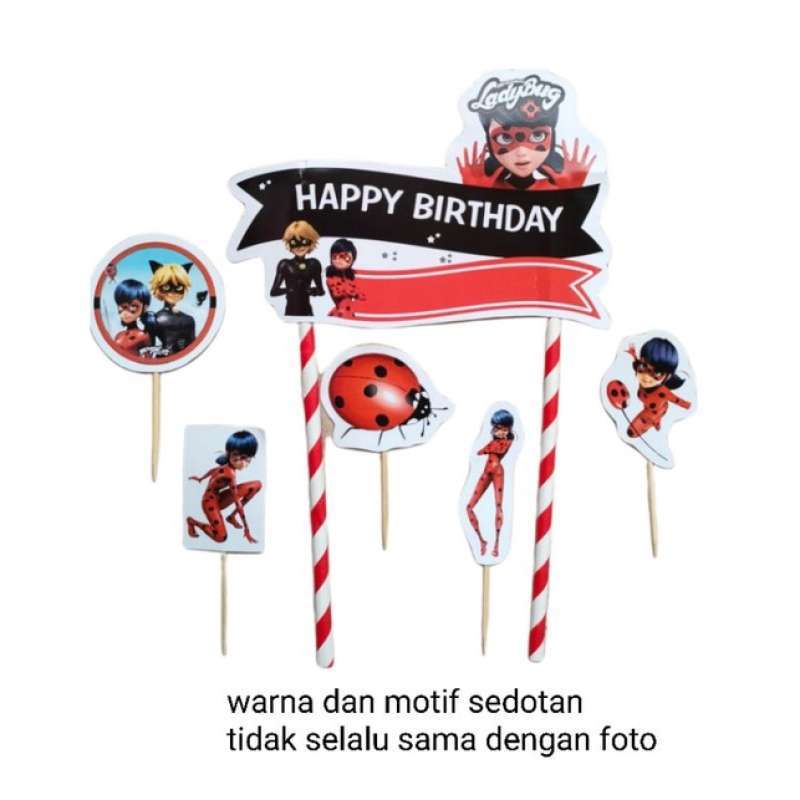 miraculous ladybug cake topper