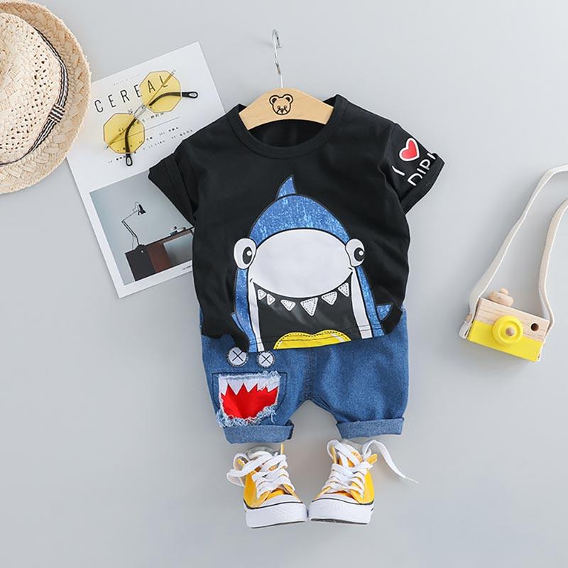 Jual Bluelans Summer Baby Boys Cartoon Shark T Shirt Top Short Pants Set Online September 2020 Blibli Com