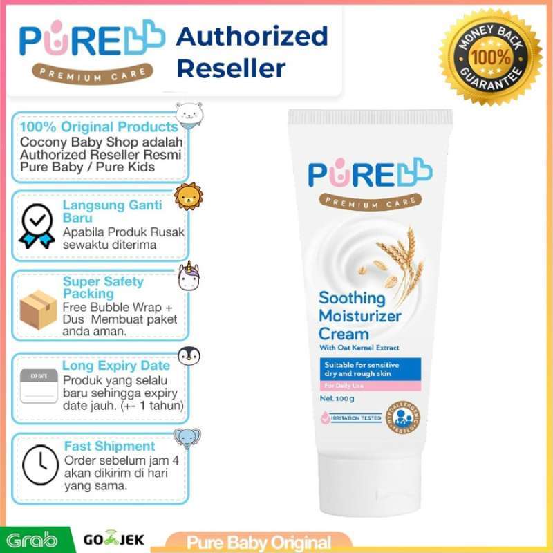 Pure baby soothing moisturizer cream clearance