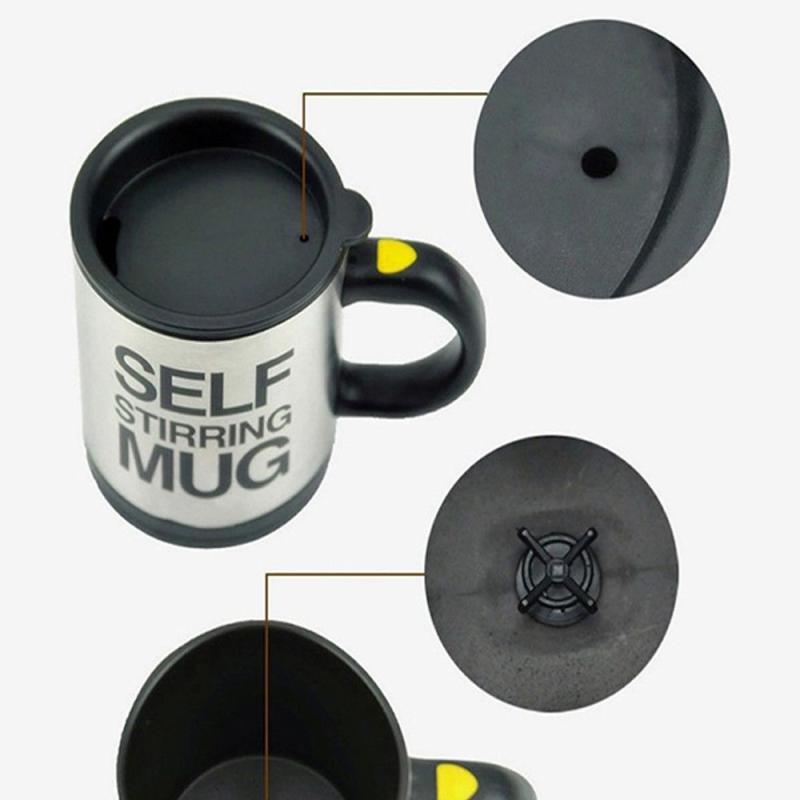 Jual H Ikea Auto Stirring Mug Stainless Steel Self Stirring Coffee Milk Mug With Lid For Kitchen Home Travel 400 Ml Online September 2020 Blibli Com