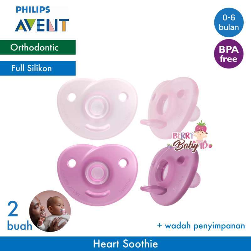 Pink Soothie Pacifier Holder Silicone Pacifier Avent Soothie