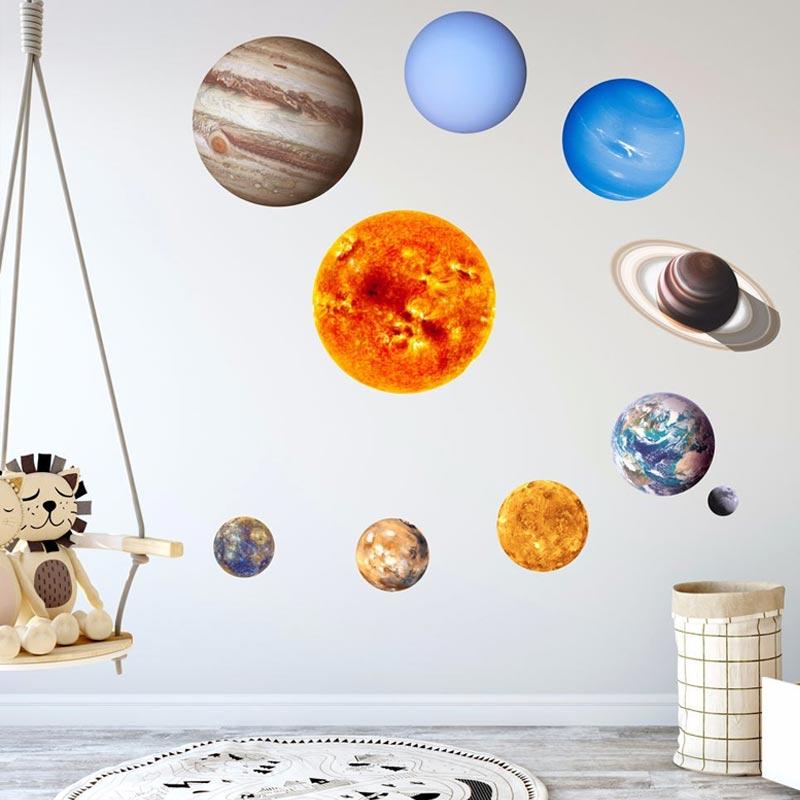 Jual H Ikea Bright Solar System Wall Stickers Glowing Ceiling