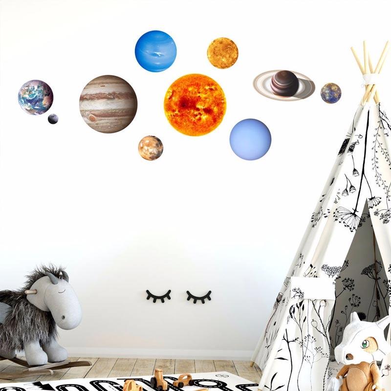 Jual H Ikea Bright Solar System Wall Stickers Glowing Ceiling