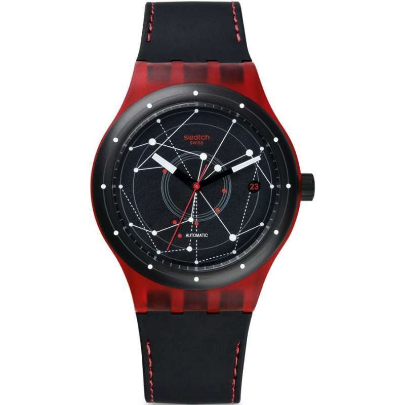 Jual Swatch Analog Jam Tangan Karet Unisex SUTR400 SISTEM RED