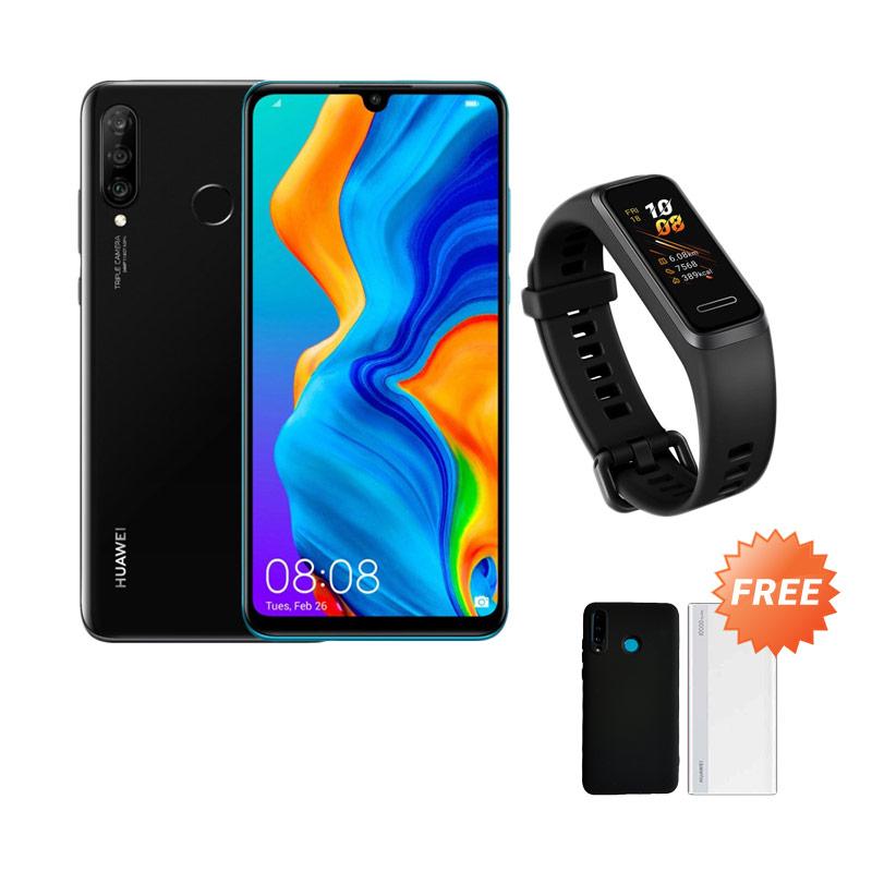 huawei p30 lite 128gb 6gb bundle band 4 free silicone case powerbank 10000 mah