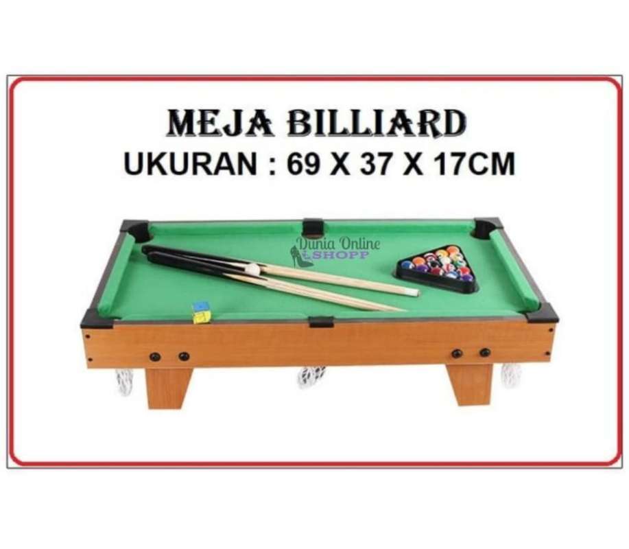 Mainan anak mini meja kayu Tabletop Pool Table Billiar Mini Billiard