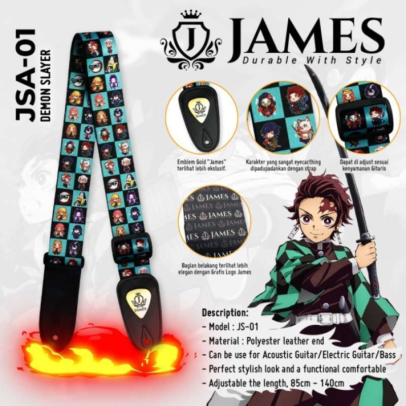 Demon slayer shop guitar strap