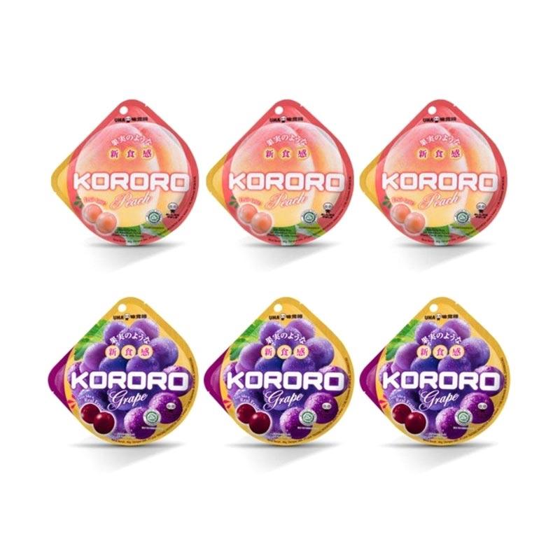 Jual Uha Kororo Jelly Candy Mix Peach Dan Grape 6 Pcs 40 G Terbaru Juli 2021 Blibli