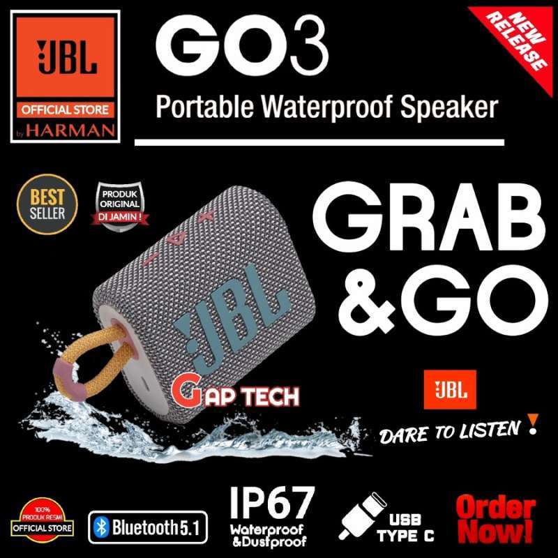 Jual JBL GO 3 Successor JBL GO 2 Portable Waterproof Bluetooth