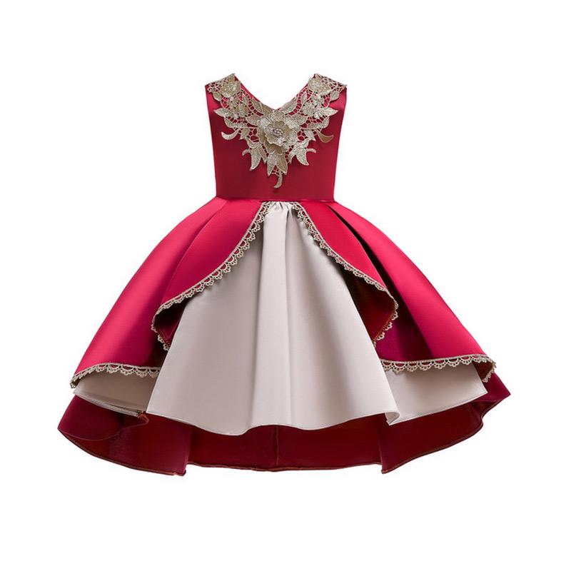Jual Eds Formal Dress Wedding Princess Dresses With Patchwork Bow Decoration For Girls Aged Murah Maret 2020 Blibli Com