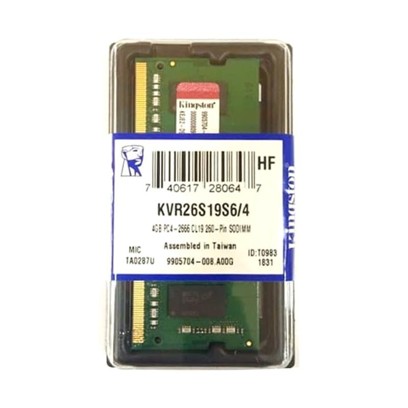Jual Kingston Sodimm Ddr4 4gb 2666mhz Kvr26s19s6 4 Memory Ram Laptop 2666 Online Oktober 2020 Blibli Com