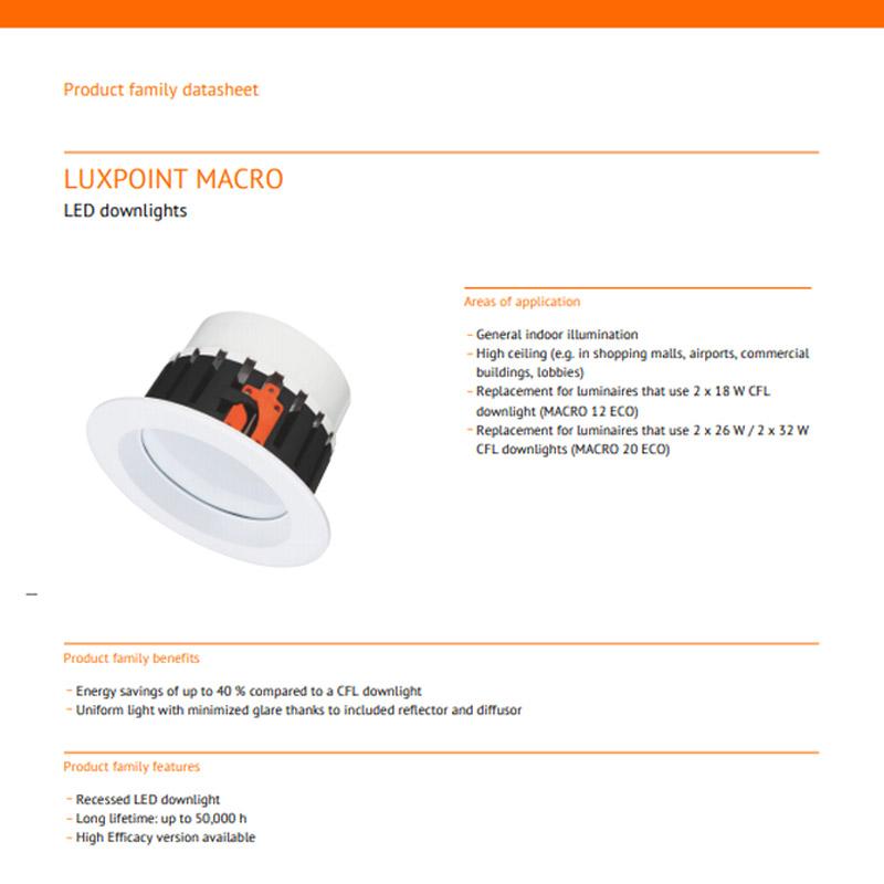 osram led downlight luxpoint macro lampu downlight 8 inch
