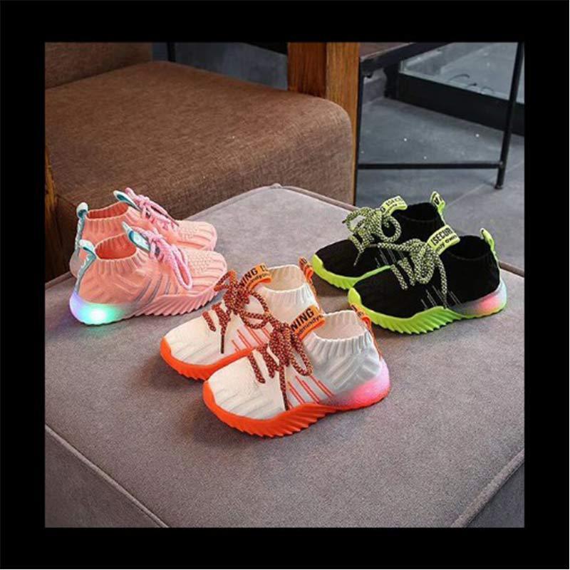 Jual Sepatu Lampu Anak Unisex Murah Airmax Stripes Sock Style Zh Ss062 Murah Maret 2020 Blibli Com