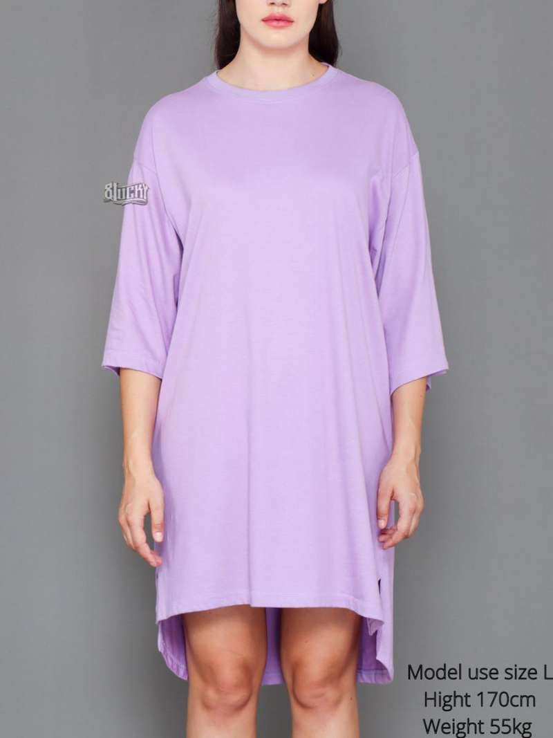 Baju Dress Oversize Wanita Korean Style Midi Dress Homewear Baju Hijab  Lylax L