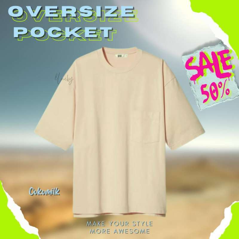 Jual T shirt Kaos Oversize Pria Wanita Pocket Kantong Saku Pola Uniqlo Di Seller Kaos Polos Oversize Babakan Ciparay Kota Bandung Blibli