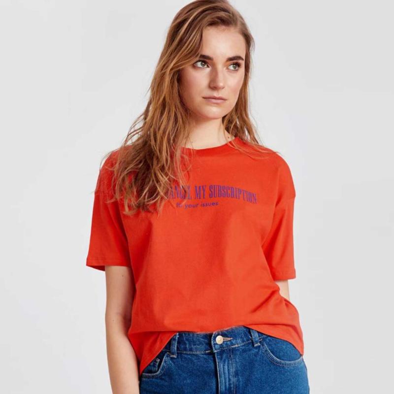 Jual Lc Waikiki 9sp245z8 Printed Women T Shirt Red Online September 2020 Blibli Com