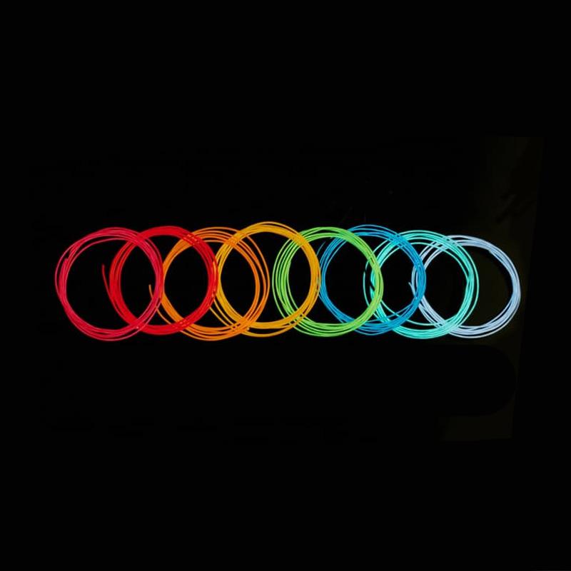 Jual El Wire Flexible Ccfl Neon Led Strip 2mm 3 Meter Cigarette Adaptor Online Januari 2021 Blibli