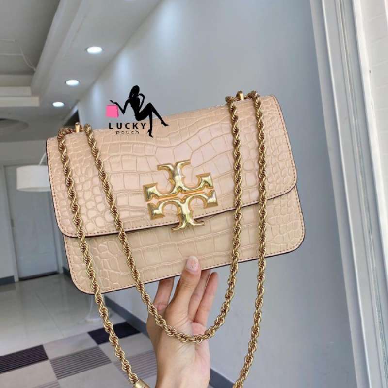 Jual Tory Burch Eleanor Croc Embossed Shoulder Bag - Perfect Sand di Seller  V Minnies Store - Cakung Barat, Kota Jakarta Timur | Blibli