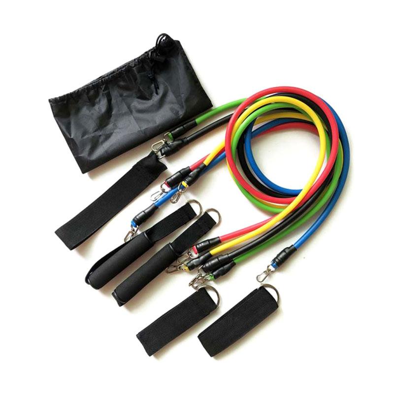 Jual 11pcs Fitness Resistance Bands Pull Rope Set Workout Strength Training Equipment Online Oktober 2020 Blibli Com