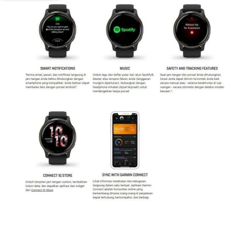 Jual Garmin Venu Venu2 GPS Wifi Smartwatch Garansi Resmi Tam
