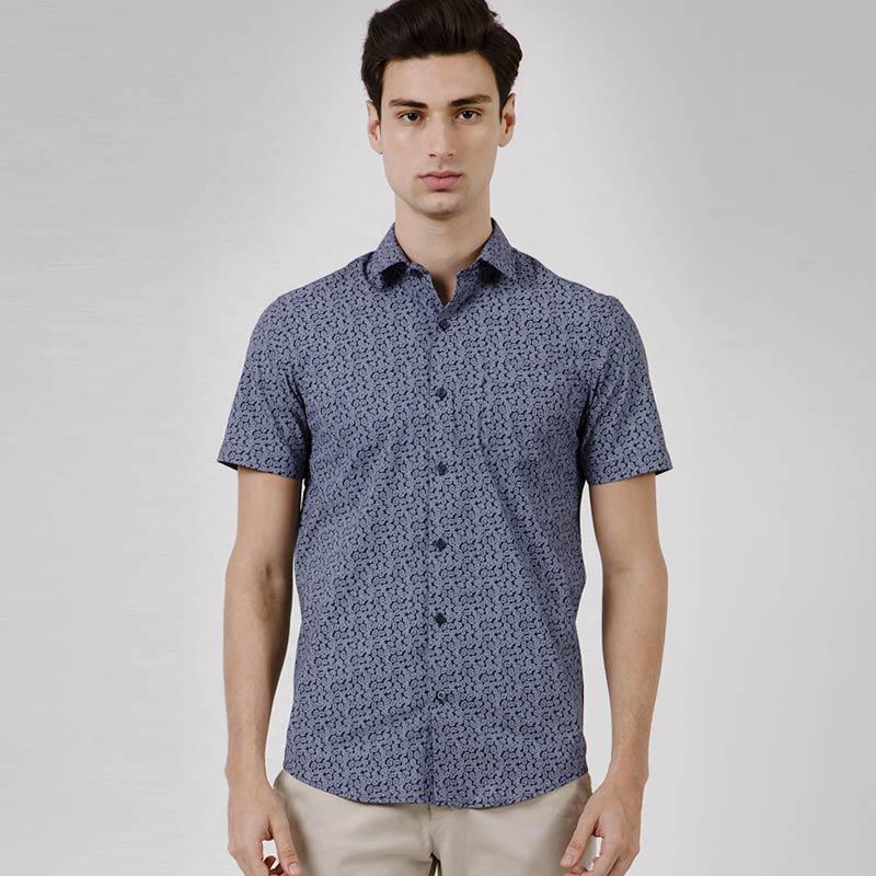 Jual The Executive Printed Abs Shirt Kemeja Pria Blue 1 Ssikey120c136 Online Februari 2021 Blibli
