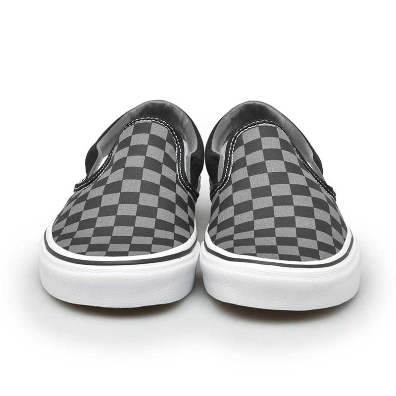 black pewter checkered vans