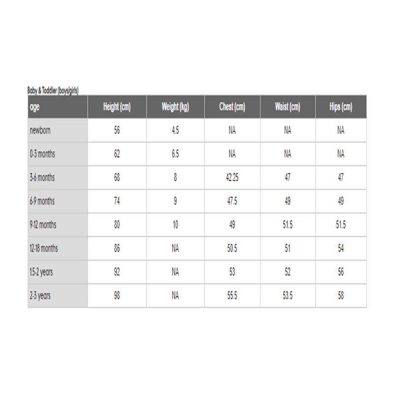 mothercare size chart shoes