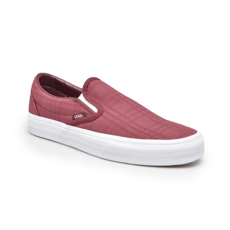 tonal plaid slip on vans