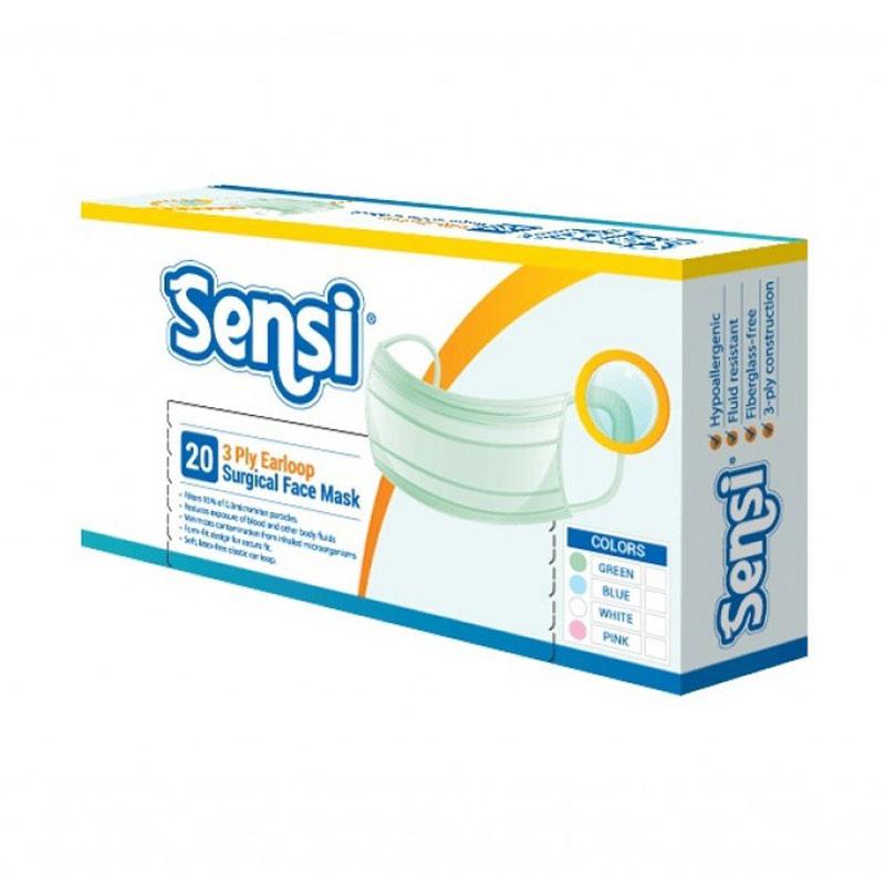 Download Jual Sensi Earloop Surgical Face Mask 3 Ply 20 Pcs Online November 2020 Blibli Com PSD Mockup Templates