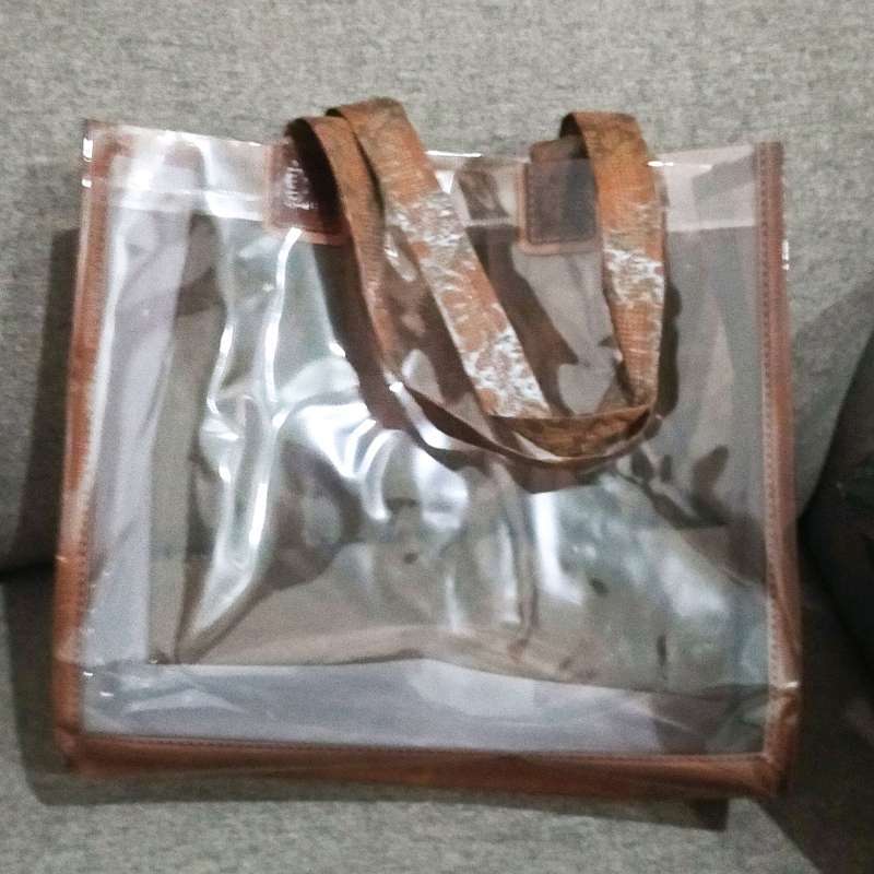 Jual Tas Mika Transparan Bening Doff Tote Bag Hampers Goodie Gift