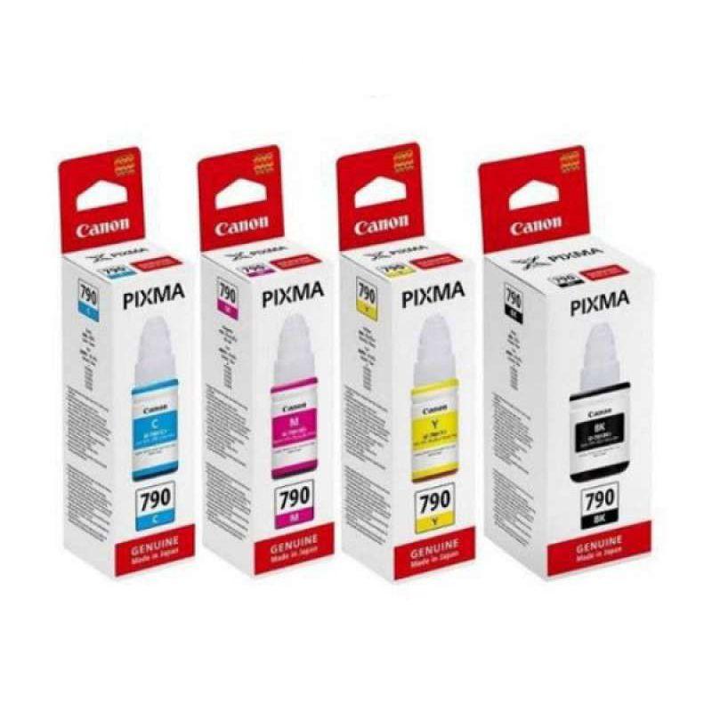 canon ink catridge gi 790 b c m y paket hemat 1 set tinta