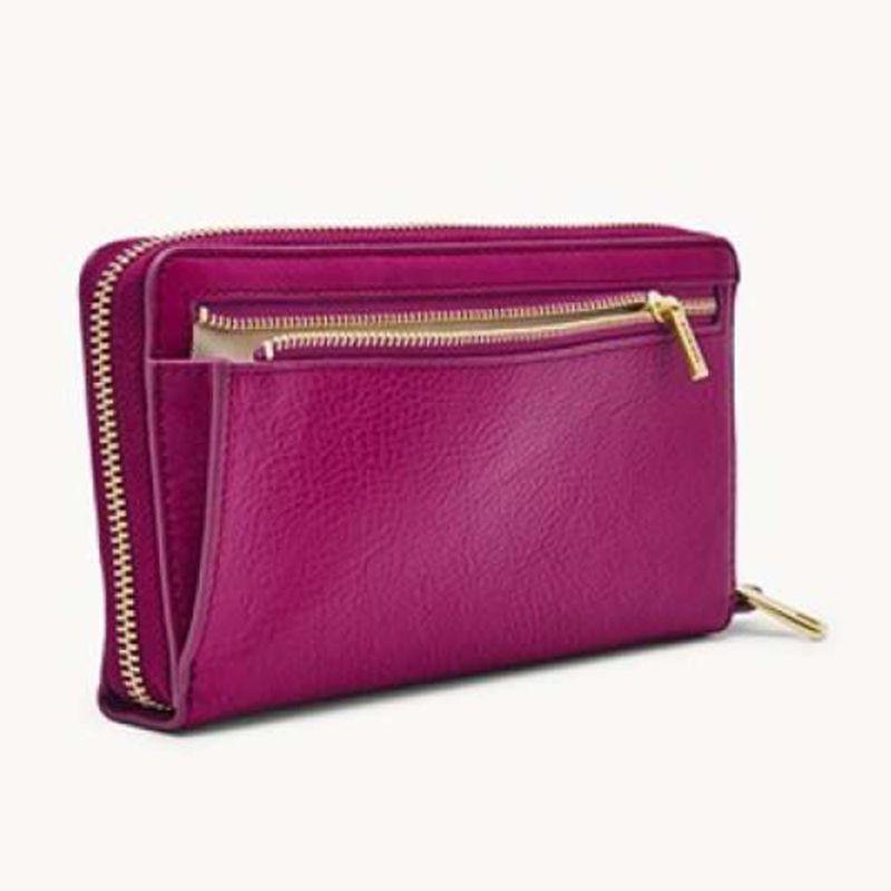 Jual FOSSIL Liza Zip Around Clutch - Magenta [SL7878-508] di