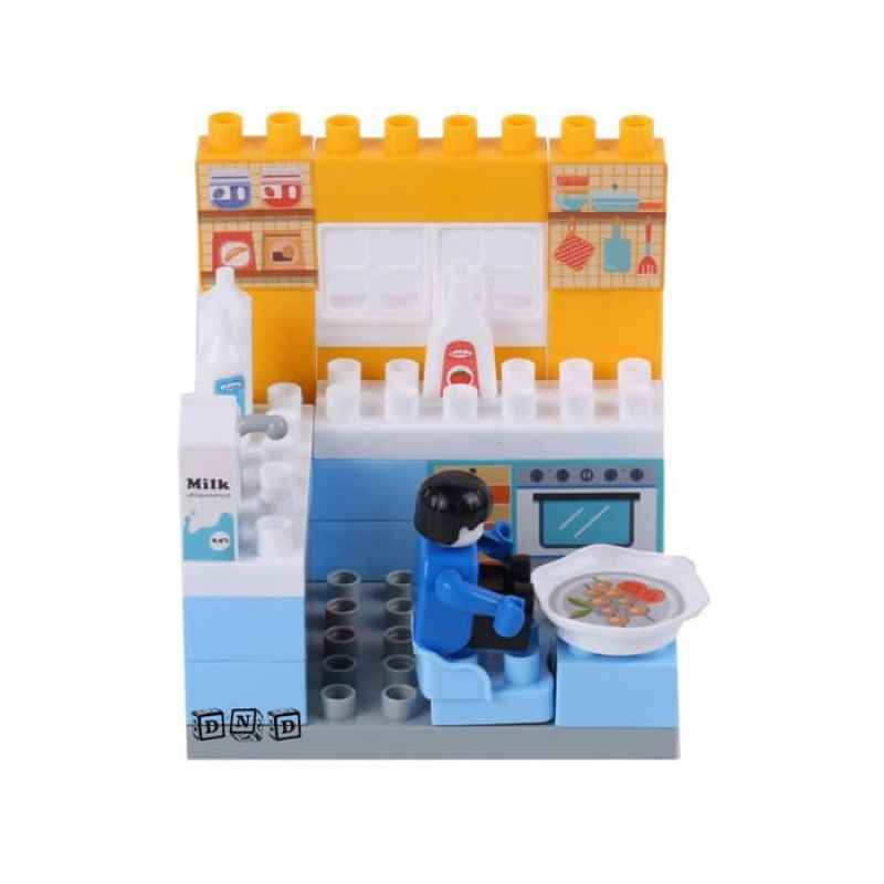 mainan edukasi anak kitchen blocks lego duplo building block jam
