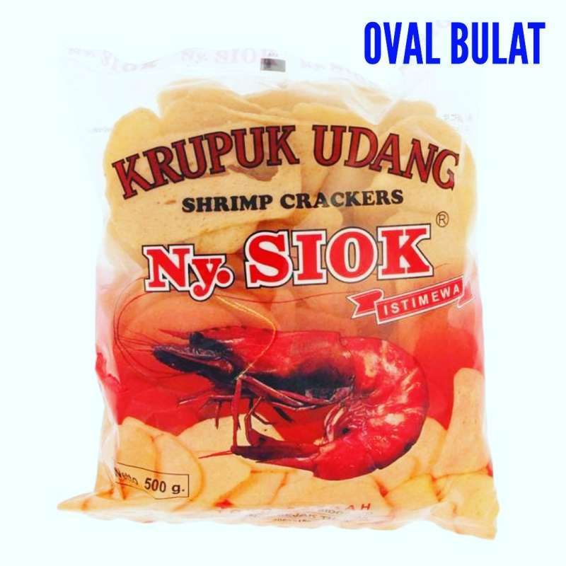 Jual Kerupuk Udang Ny Siok Oval Ready Gojek Jakarta Krupuk Mentah Nysiok Bulat 500 Gram Murah Mei 2021 
