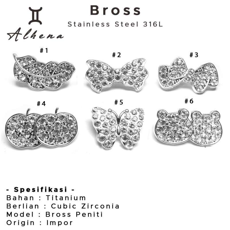 Jual Alhena Bros Jilbab Korea Titanium Dagu Terbaru Kerudung Kebaya Bross Hijab Stainless Steel 316l Online September 2020 Blibli Com