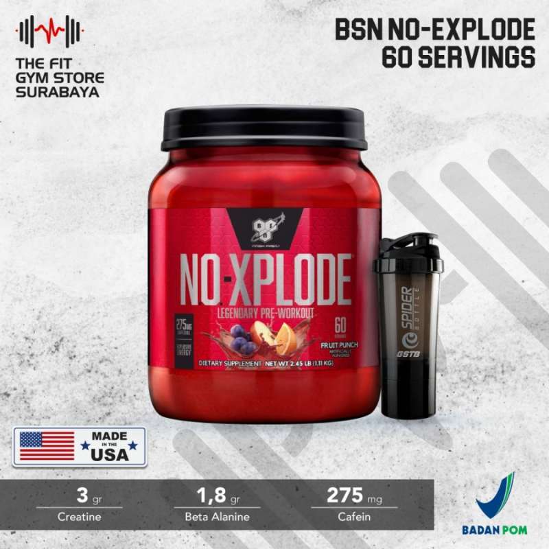 Jual BSN N.O Xplode No Xplode 60 Serving Pre-Workout Pre ...