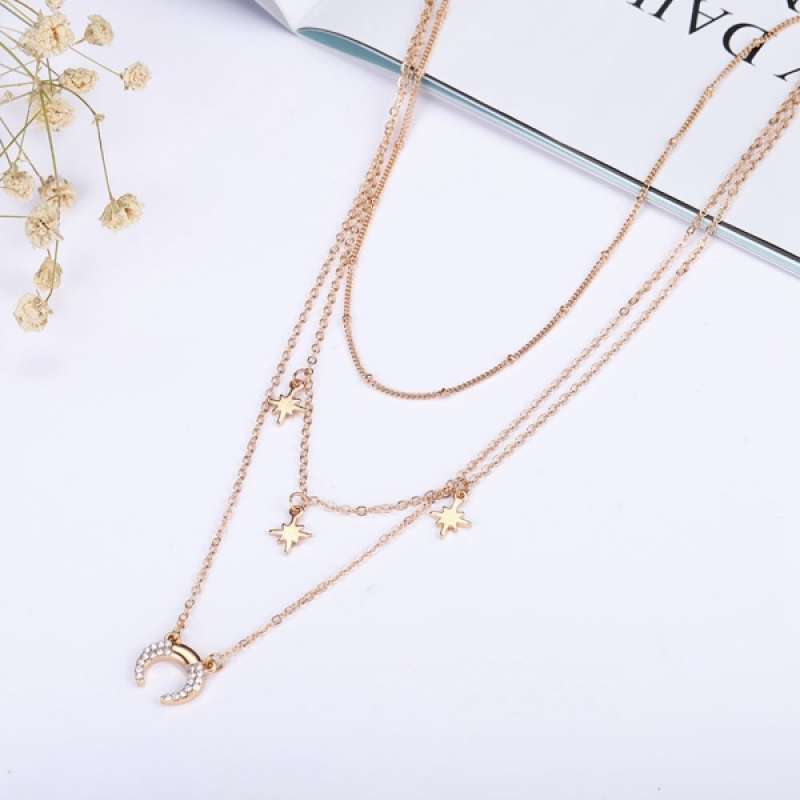 Jual Women's Necklace Double Layer Star 