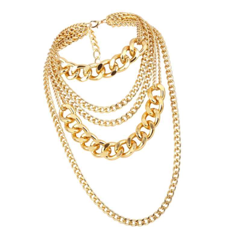 Jual Boho Women Multilayer Gold Chain 