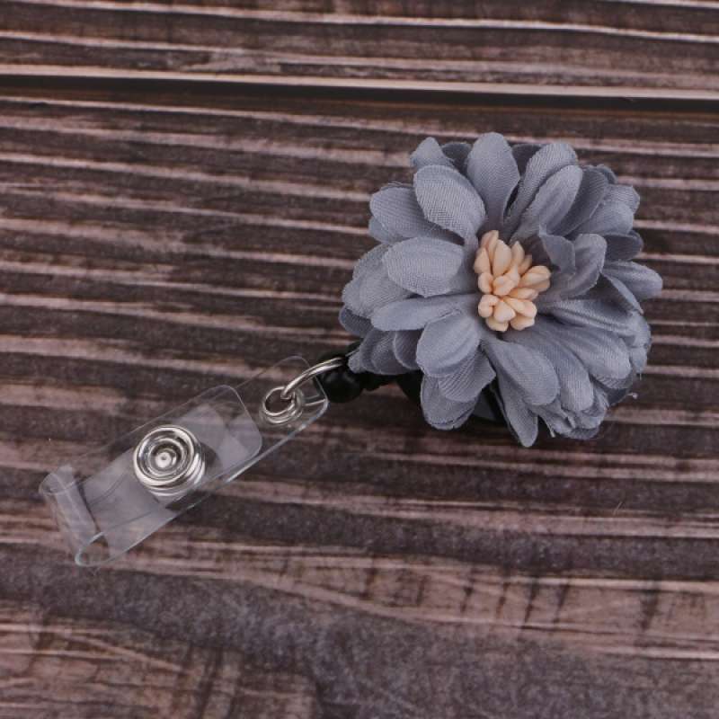 Jual Fashion Retractable Flower Reels Id Card Clip Badge Holders Crocodile Clip Online November 2020 Blibli Com