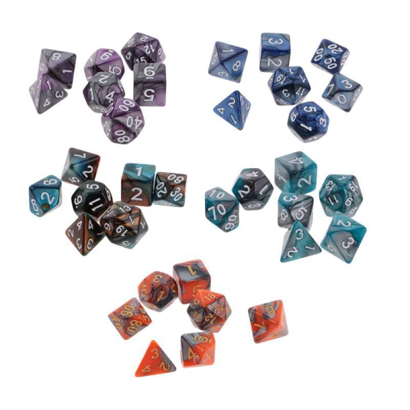 Jual 35 Pieces Polyhedral Acrylic Dice Games For Dungeons Dragons Casino Game Online Desember 2020 Blibli