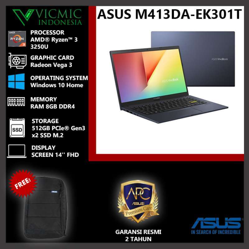 Jual Asus M413da Ek301t Amd R3 3250u 8gb Ssd 512gb Win10 Online Desember 2020 Blibli
