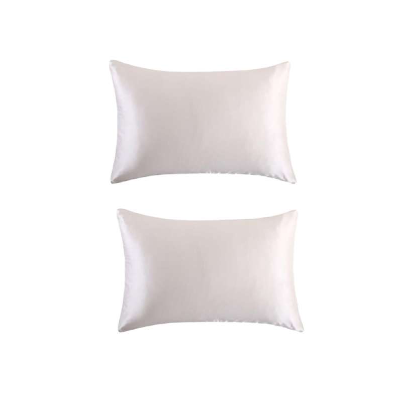 white silk pillowcase