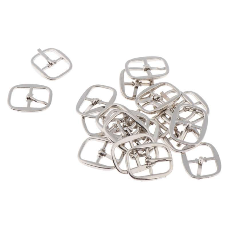 20 Pieces Antique Square Metal Buckles DIY Shoe Bag Sewing Accessory 18x10mm 