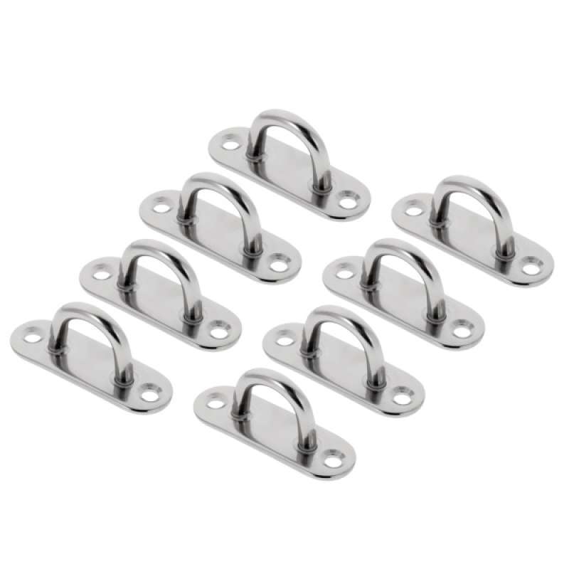 Perfeclan 8pcs Pad Eye Stainless Steel fitting Shade Sail Boat Wall Plates 