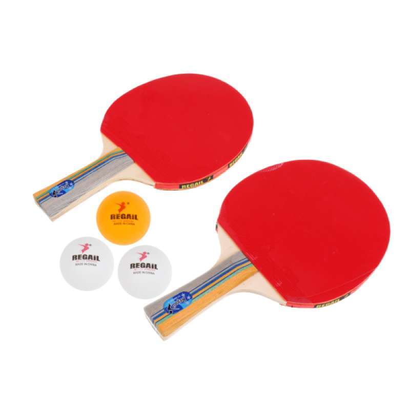 jual table tennis game set for 2 players ping pong long handle pimples in bats paddles rackets 3 pieces balls 1 piece storing cover bag murah mei 2021 blibli